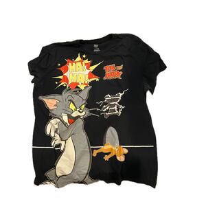 Tom and Jerry Black T-Shirt Mens XXL